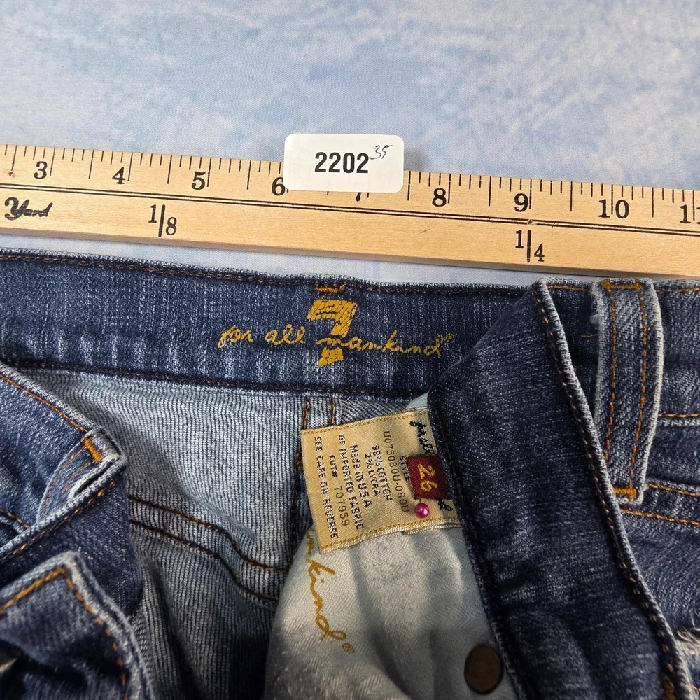 7‎ For All Mankind Kimmie Bootcut Jeans Blue Wash Womens 26 U075080U-080U